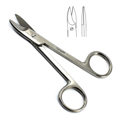 Crown and Collar Scissors 4 3/4