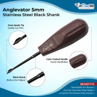 Anglevator 5mm Stainless Steel Black Shank